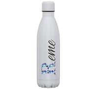 C&P Botella personalizada con nombre, Botella de agua acero inoxidable térmica de doble Capa bebidas frías 24h y Calientes 12h, Capacidad 500 ml (CAMUFLAJE GLAMOUR AZUL)