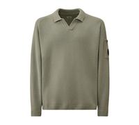 C.P. Company - Cotton Chenille Polo Lens Sweater - Knitwear - Hombre - Verde - S -