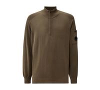 C.P. Company - Cotton Crepe Half Zip Sweater - Knitwear - Hombre - Marrón - M -
