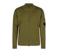 C.P. Company - Cotton Sea Island Zipped Lens Cardigan - Knitwear - Hombre - Verde - XL -