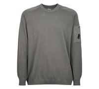 C.P. Company - Jersey de punto con cuello redondo y lente de algodón - Knitwear - Hombre - Gris - L -