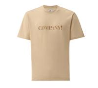 C.P. Company - Logo Print Crewneck T-Shirt - Tops - Hombre - Beige - XL -