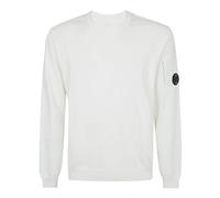 C.P. Company - Sea Island Crewneck Lens Knit - Sweatshirts & Hoodies - Hombre - Blanco - XS -