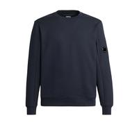 C.P. Company - Sudadera con Cuello Redondo de Felpa Diagonal en Relieve - Sweatshirts & Hoodies - Hombre - Azul - XL -