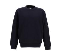 C.P. Company - Sudadera con Cuello Redondo y Lente de Forro Polar Diagonal en Relieve - Sweatshirts & Hoodies - Hombre - Azul - 3XL -