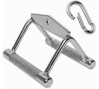 C.P.Sports Asa paralela de Acero Cromado | Aprox. 14cm | Asa de Remo para Ejercicios clásicos de Remo/tracción en Torre de poleas de Cable, Torre de Fuerza, Torre de poleas de Cable