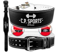 C.P.Sports Cinturón de Levantamiento de Pesas XXS - XXXXXXL - Cuero - Cinturón de musculación, Cinturón de Entrenamiento, Cinturón de Levantamiento de Pesas Hombres Damas