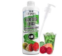 C.P.Sports Concentrado de bebida, Jarabe Bebida - 1, 2, 5, 10 litros, 1:80 + bomba dosificadora, 20 variedades, mineral beber con carnitina y vitaminas sin azúcar