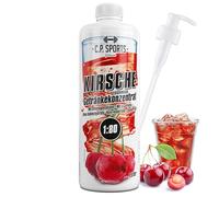 C.P.Sports Concentrado de bebida, Jarabe Bebida - 1, 2, 5, 10 litros, 1:80 + bomba dosificadora, 20 variedades, mineral beber con carnitina y vitaminas sin azúcar