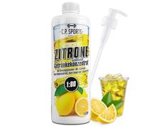 C.P.Sports Concentrado de bebida, Jarabe Bebida - 1, 2, 5, 10 litros, 1:80 + bomba dosificadora, 20 variedades, mineral beber con carnitina y vitaminas sin azúcar