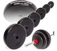 C.P. Sports Par de discos de pesas de plástico entre 0,5 kg y 15 kg, con orificio de 30 mm, 10 KG Paar