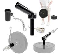 C.P.Sports T-Bar Row Set - Soporte de Plataforma Landmine + Manguito con Cadena para Asas | Poste de Acero para Barras de 50mm Barbell + Pesas | T Bar Rowing para Fitness