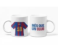 C&P Taza Personalizada de Fútbol | Regalo Original para Aficionados del Fútbol | Taza de Desayuno | Regalo Equipo de Fútbol | Diseño Único y Duradero (Barcelona)