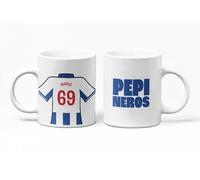 C&P Taza Personalizada de Fútbol | Regalo Original para Aficionados del Fútbol | Taza de Desayuno | Regalo Equipo de Fútbol | Diseño Único y Duradero (Leganes) 350 ML