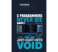 C Programmers Never Die They Are Just Cast Into Void On Slate Navy Cover: Notebook
