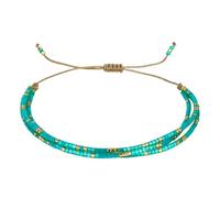 C·QUAN CHI Pulseras de hilo de cuentas de semillas multicapa, dulces y encantadoras pulseras ajustables para mujer, pulseras trenzadas coloridas, regalos (40 m), Cuentas Miyuki, Cuenta Miyuki
