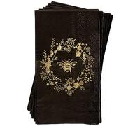 C.R. Gibson Honeycomb Hive - Servilletas de papel de aluminio dorado para invitados, 16 unidades (TW8-25361)