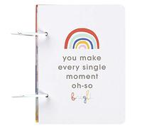 C.R. Gibson Rainbow "You Make Every Moment Bright" On-The-Go Memory - Carpeta de libros para bebé, 25 tarjetas, 4.3" de ancho x 5.75" de alto
