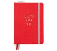 C.R. Gibson Red Leatherette""""Let's Do This"""" Dot Grid Notebook Journal
