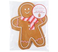 C.R. Gibson Servilleta de almuerzo, pan de jengibre navideño, troquelada, 3 capas, 20 unidades (TW7-25512)
