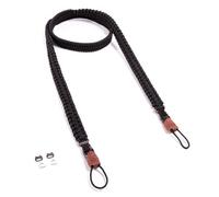 C-Rope Correa Camara, The Traveler, 140 cm, Hecho a Mano, Bloqueo rapido, Paracord, Negro