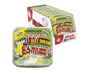 C&S Woodpecker Delight No Melt Suet Dough, Suet Cakes for Wild Birds, 11.75 Ounces, Pack of 8