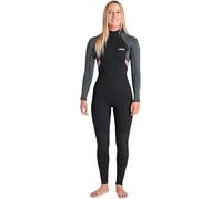 C-Skins Nuwave Element 2026 - Traje de neopreno con cremallera trasera de 3/2 mm para mujer, negro/verde bosque/rosa