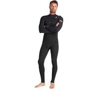 C-Skins Nuwave Session 2026 - Traje de neopreno para hombre con cremallera en el pecho de 4/3 mm, negro/negro X/plateado