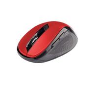 C-Tech WLM-02R Ratón RF inalámbrico Óptico 1600 dpi Diestro Negro, Rojo - Ratón (Diestro, Óptico, RF inalámbrico, 1600 dpi, Negro, Rojo)