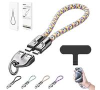 C to C 240W Charging Cable with Wearable Bracelet Design, 5A Fast Charging Cable with Wrist Strap Lanyard, 47/11.8In 240w Fast Charging USB C to USB C Cables, for Tablet, Phone (Multicolor,11.8in)