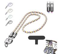 C to C 240W Charging Cable with Wearable Bracelet Design,Portable Fashion Fast ,480Mbps Data Transfer,Includes Lanyard Patch, Plug & Go, Portable Fast Charger Cable for All (Rainbow,1.2m/47.24in)