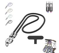 C to C 240W Charging Cable with Wearable Bracelet Design,Portable Fashion Fast ,480Mbps Data Transfer,Includes Lanyard Patch, Plug & Go, Portable Fast Charger Cable for All (Black,1.2m/47.24in)