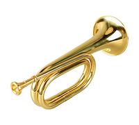 C Trompeta Clave, Butle Caballry Military Style Brass Boorts con Boquilla,Military Fácil de Jugar,Horna de Comando de Ataque de Ataque Militar del Ejército para una Banda de (GOLD)