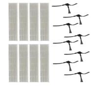 C-U 8xside Brush + 8 filtros HEPA para Vileda VR 102 / VR 201 / VR 303 accesorios para robot aspirador de repuesto