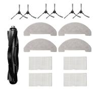 C-U Juego de accesorios para aspiradora Proscenic Q8/Q8 Max, 4 paños de limpieza, 4 filtros HEPA, 6 cepillos laterales, 1 cepillo de rodillo