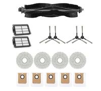C-U Juego de accesorios para robot aspirador Karcher RCV 5 Plus, incluye 1 cepillo principal, 4 toallitas, 5 bolsas de aspiradora, 4 cepillos laterales y 2 filtros