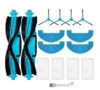 C-U Kit de accesorios para aspiradora Robot para Ultenic D10 Accesorios incluidos: 2 cepillos de rodillo principal, 4 filtros Hepa, 4 almohadillas de limpieza, 4 cepillos laterales, 1 cepillo