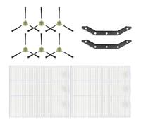 C-U para Lefant Piezas de Recambio, 4 Cepillos Laterales y 4 Filtros de Alta Eficiencia y 2 Rascadores de Succión, Kit de Accesorios para Robot M210, M210P, M213, M213S, M210B, N1