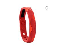 (C)White (D) $ Anti-radiation Bracelet for Men and Women Energy Balance Negative Ion Sports Bracelet Silicone Couple Fashion Jewelry Anti-static