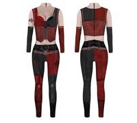(C,XL)The Suicide Squad Harley Quinn Jumpsuit Womens Grils Halloween Bodysuit Costumes