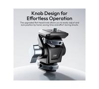 C082 Adjustable Damping Load 3KG for Camera Tripod Fill Light with Cold Shoe Mount 1/4In Screw Hole 180 Tilt