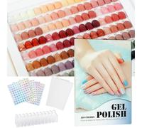 C12rtive Libro de 480 colores de uñas, libro profesional de esmalte de uñas con 600 consejos de práctica y 1-500 etiquetas de números, ranuras prenumeradas, perfecto para salones y uso doméstico (azul
