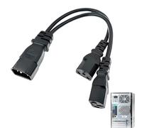 C14 a C13 Cable de Extensión de Alimentación, 30CM UPS - Cable de Alimentación PDU Divisor en Y Cable Adaptador Divisor IEC320 C14 a 2xC13 Y Branch AC Power Extension Line para Impresora Monitor