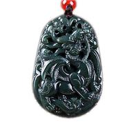 c1lint7785631 - Collar con colgante de tropas valientes con certificado de jade natural natural y genuino, tallado a mano, fortuna y prosperidad Pi Xiu Dragon