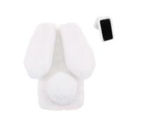 (C2) Case For Motorola Moto G22 Cute Fluffy Bunny Furry Rabbit Fur Plush Cover Ball Protective Cute Toy Girls Compatible With Motorola Moto G22 Case