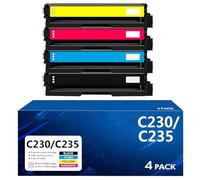 C230/235 Cartuchos de Tóner Compatibles C/Y/M/K para Xerox C230/C235 Impresora, Instalación Conveniente, Paquete de 4,4PCS