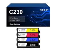 C230 C235 Cartucho De Tóner Compatible con Impresoras para Xerox C230 C235, Sin Chip, 1500 Páginas(4 Color)