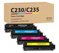 C230 C235 Toner Cartridge Replacement for Xerox C230/C235 Printer Black Cyan Magenta Yellow High Capacity Ink for 006R04383 006R04384 006R04385 006R04386 Toner (4-Pack)