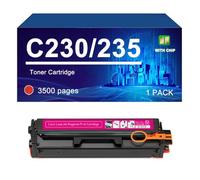 C230 Cartucho De Tóner Compatible para Xerox C230 C235, 3500 Páginas | 006R04391 006R04392 006R04393 006R04394 reemplazo de cartuchos de tóner para Xerox C230 C235,Magenta-1 Pack