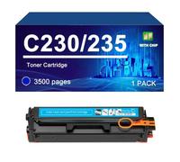 C230 Cartucho De Tóner Compatible para Xerox C230 C235, 3500 Páginas | 006R04391 006R04392 006R04393 006R04394 reemplazo de cartuchos de tóner para Xerox C230 C235,Cyan-1 Pack